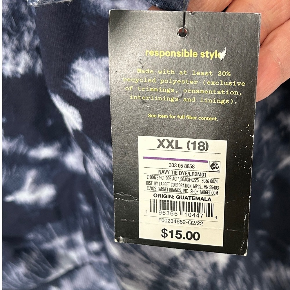 Art‎ Class Navy Tie Dye Sweatshirt Girl's Size XXL 18 New With Tag - Picture 7 of 7